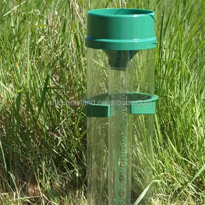 Color Verde respetuoso del medio ambiente de alta calidad de lluvia de plástico de 250mm al por mayor fabricante de vidrio rain gauge