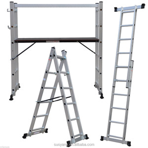 Escalera escalonada multiusos de aluminio, andamio de 5 vías, plataforma de extensión - Product Image 5