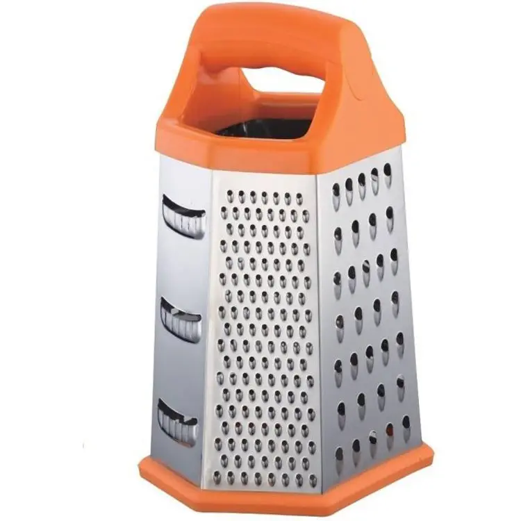 Hộp graters cho nhà bếp 6 trong 1 bên đa mục đích pho mát và Veggie Cutter thép không gỉ sáu bên vắt tay