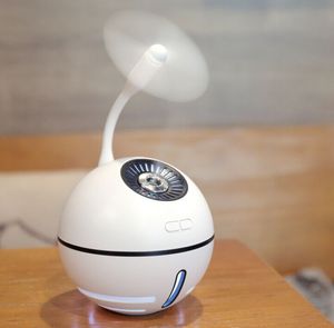 Humidificateur d'air portable sans fil pour ventilateurs et batterie de lampe, humidificateur d'arôme USB de 300ml avec changement de LED de 7 couleurs - Product Image 1