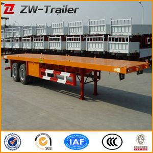 el transporte de superficie plana remolque de eje emparejado con sino de camiones cabeza hecha por zhuowei - Product Image 2