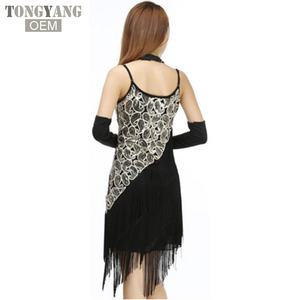 Robe de soirée sexy TONGYANG pour femmes, avec paillettes et franges, idéale pour les soirées, les danses latines, le tango, la salle de bal, la salsa, <span class=keywords><strong>grande</strong></span> taille - Product Image 2