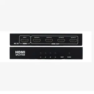 4k 4 port 60hz HDMI Splitter 1x4 Media Adapter,1 input 4 Output Audio Video Splitter