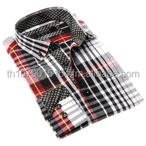 Chemises décontractées pour hommes Steve James, collection automne, 100 % coton biologique, tissu seersucker, col montant, manches courtes, anti-plis, anti-rétrécissement - Product Image 4