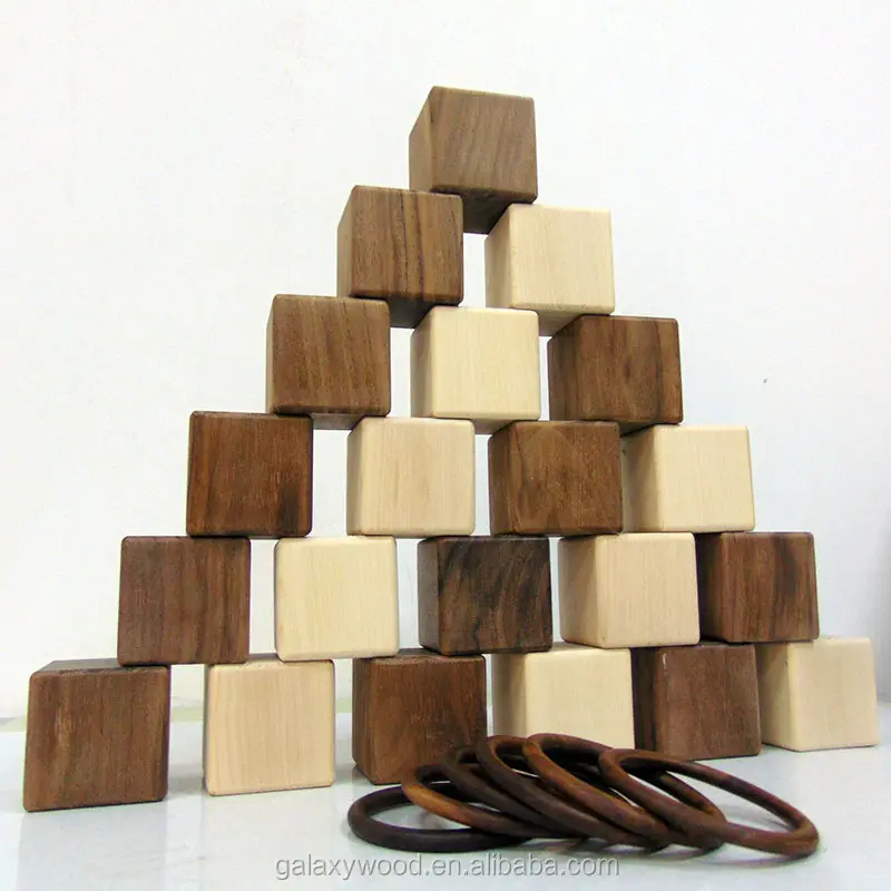 custom Natural wanlunt Wood Blocks for Kids Toy