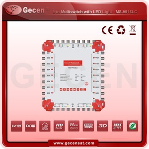 Gecen 9X16 Cascade Multiswitch Vệ Tinh với LED 9 đầu vào 16 kết quả đầu ra MS-9916LC - Product Image 2