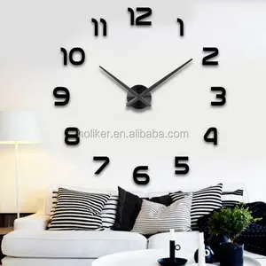 Horloge murale lumineuse à led, style art créatif, pour salon chambre à coucher, nouveauté, horloge murale amusante, DIY bricolage