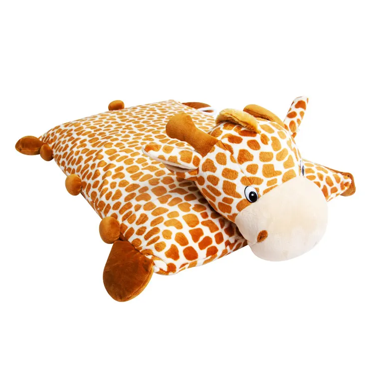 Giraffe pillow custom animal shaped pillow 2 in 1 pillow cushion for baby