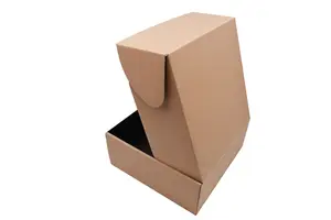 Boîte en papier kraft ondulé pour vêtements, avec impression personnalisée, pliable, marron, pour courrier, cadeau, 50 pièces