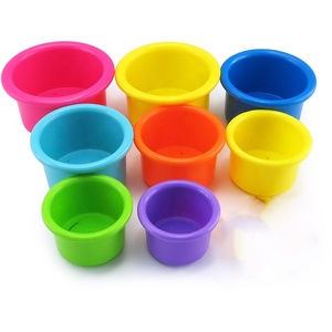 ECO ซ้อนของเล่นถ้วยทำรังทารกอาคาร Stacker ชุดของเล่นอาบน้ำนูนรูปแบบ - Product Image 2