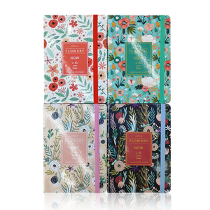 2021 2022 Design Ecologique Relié Fleur Rose 5A Élégant Cahier Papier Journal avec Disponible
