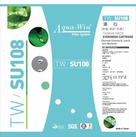 Aqua-Win TAIWAN MADE TW/SU108 Karbon Aktif 0.5 Mikron Penghilang Klorin dan Timbal yang Sangat Efisien 2000 Filter Air Cartridge