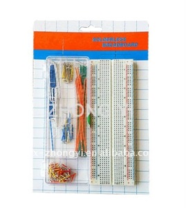 830 अंक <span class=keywords><strong>solderless</strong></span> <span class=keywords><strong>breadboard</strong></span> + <span class=keywords><strong>solderless</strong></span> <span class=keywords><strong>breadboard</strong></span> जम्पर तार केबल किट - Product Image 1
