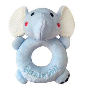 Offre Spéciale Bébé Éléphant Clochette Super Doux En Peluche Jouet <span class=keywords><strong>Personnalisable</strong></span> Musical <span class=keywords><strong>Hochet</strong></span> En Peluche Poupée pour 0-24 Mois - Product Image 4