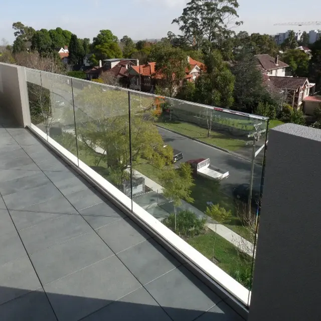 glass railings with best top mounted u channel tempered glass