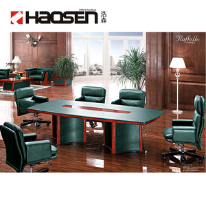 ROLLS 68011C-Green in pelle di lusso di alta qualità in legno consiglio tavolo da conferenza - Product Image 2