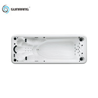 Sunrans 6 Mètres Conteneur Piscine Acrylique Piscine Spa Extérieur Pas Cher Piscine Sans Fin Massage Acrylique Spa De Natation À Vendre