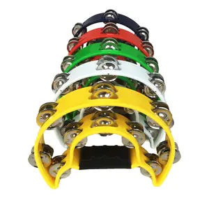 Colorful plastic material party favors tambourine for sale
