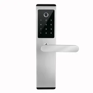 قفل باب ذكي إلكتروني من الفولاذ المقاوم للصدأ ببصمة الإصبع مع تطبيق BLE WiFi TTlock لأمن المنزل