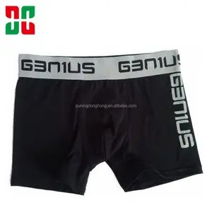 Baumwolle Spandex benutzer definierte Brief druck Marke Sport Boxer Herren Unterwäsche