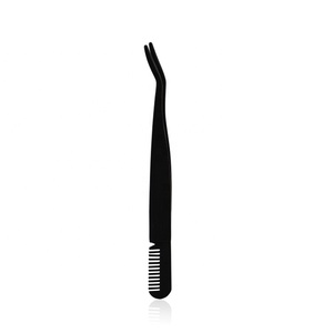 Tùy Chỉnh Perconal Chăm Sóc Đen Cong Lông Mày Lông Mi Giả Nhíp Với Comb - Product Image 2