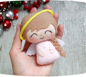 Decorazioni Natalizie <span class=keywords><strong>in</strong></span> Tessuto, Bambola Vintage Shabby Chic, Elfo di <span class=keywords><strong>Feltro</strong></span>, Angelo Natalizio <span class=keywords><strong>in</strong></span> Stoffa - Product Image 4