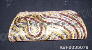 Lowellcraft Clutch Indian Wedding Personalized <b>Name</b> Designer Zardousi Embroidered Satin Handmade Women From Delhi - Product Image 2