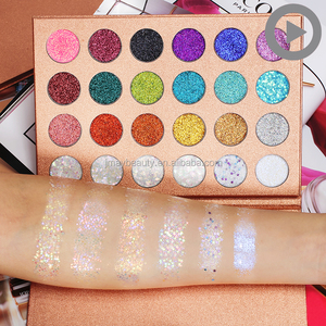 MSDS Certification <strong>and</strong> Mineral Ingredient Mermaid <strong>Star</strong> Powder Form Glitter Eyeshadow <strong>Palette</strong> 24 Color - Product Image 5