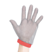Gants anti-coupure 316L en maille d'acier pour boucher, type gant de chaîne