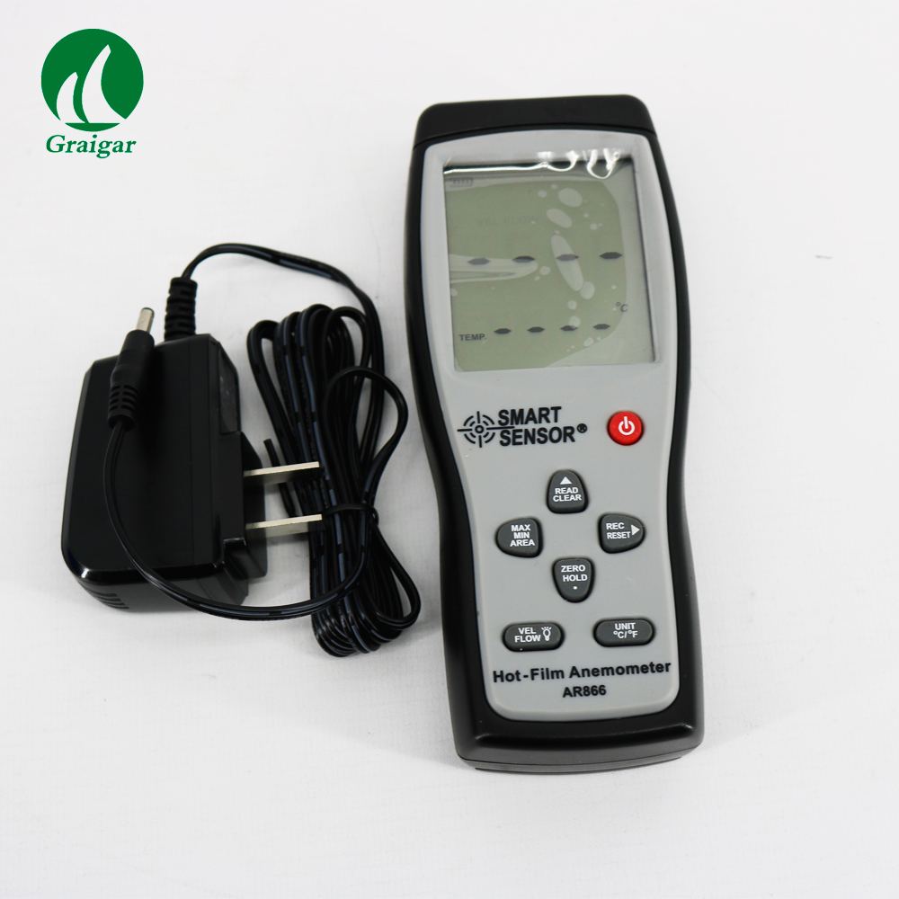 Smart Sensor AR866 Digital Thermal Anemometer Wind Speed Meter