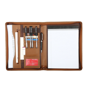 Cartella Portadocumenti <span class=keywords><strong>A4</strong></span> Personalizzata con Blocco per Appunti Cartella per Presentazioni Aziendali Portfolio <span class=keywords><strong>in</strong></span> Pelle - Product Image 1