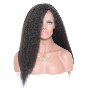 LM alta calidad 10-28 pulgadas afroamericano peluca straight 360 LACE frontal con el pelo del bebé - Product Image 3