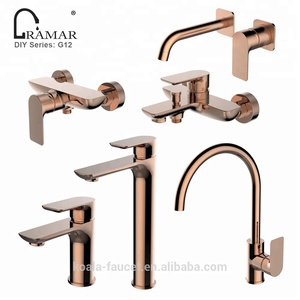 <span class=keywords><strong>Robinet</strong></span> de lavabo de salle de bains, bricolage, kn en laiton Chrome noir Rose or de toilette - Product Image 6