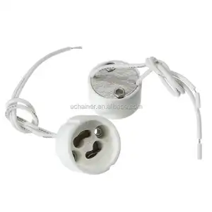 GU10 Ổ Cắm DẪN Bóng <span class=keywords><strong>Halogen</strong></span> <span class=keywords><strong>Lamp</strong></span> Chủ Cơ Sở Ceramic Dây Nối - Product Image 1