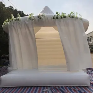 Kommerzielle Hochzeit White Infla table Bouncer Hüpfburg