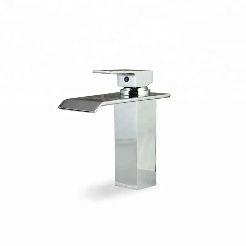 Foshan 14 Years Factory Waterfall Design Bathroom Sink Deck Mounted Single Hole Wash Hand Basin Mixers And Taps Faucet