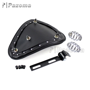 Siège auto universel en cuir artificiel personnalisé, pour moto, 1 pièce, montage à ressort, en <span class=keywords><strong>Solo</strong></span>, pour <span class=keywords><strong>Sportster</strong></span>, Bobber Chopper - Product Image 3