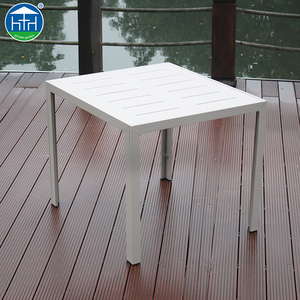 Commercio all'ingrosso metallo quadrato sala da pranzo orari all'aperto (1 + <span class=keywords><strong>4</strong></span>) prezzo a buon mercato moderno giardino in alluminio sedia da pranzo tavolo set - Product Image 3