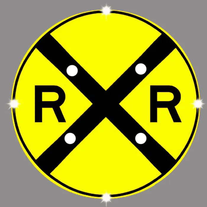 OEM Traffic Warning Directional Edge Lit Reflective Road Railroad Crossing traffic sign