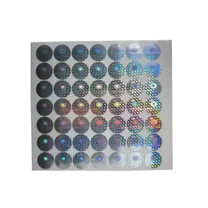 Dot Matrix Hologram Stiker Laser Anti-Buka Perekat Mini Hologram Label Stiker