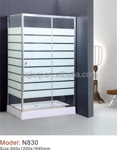 Persegi Frameless Sliding Ekonomi Pintu Shower Mandi Shower Kabin