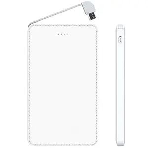 Rohs Ultra Dunne Slim Credit Card Formaat Power Bank 5000Mah Batterij Mobiele Lader