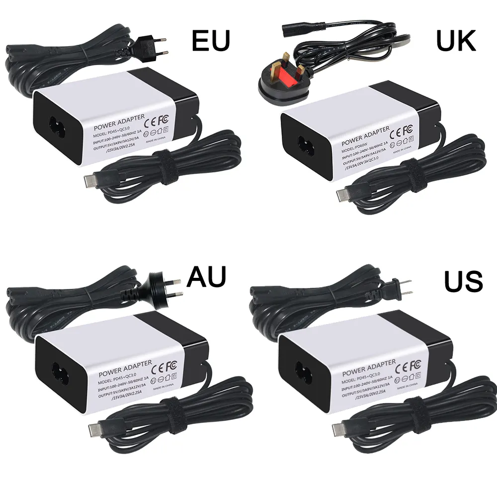 PSU XYY-PD45W 5V 9V 12V 15V 3A 20V 2.25A AC AdapterType-C電源45W PD USB-Cラップトップ充電器