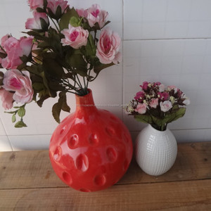 cerámica jarrón color sólido con diseño moderno / blanco, negro mate, amarillo, rojo <span class=keywords><strong>de</strong></span> cerámica del florero <span class=keywords><strong>de</strong></span> estilo - Product Image 3