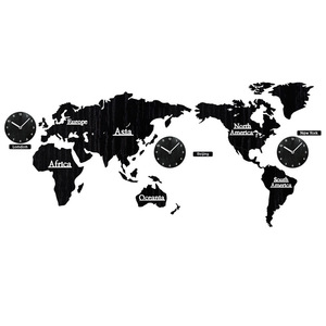 Khổ Lớn Sáng Tạo 3D DIY Tùy Chỉnh Bản Đồ Thế Giới Đồng Hồ Treo Tường - Product Image 3