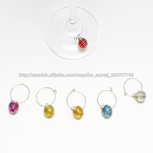 novia y el novio encantos del vino las mini cuentas <span class=keywords><strong>de</strong></span> colores - Product Image 1