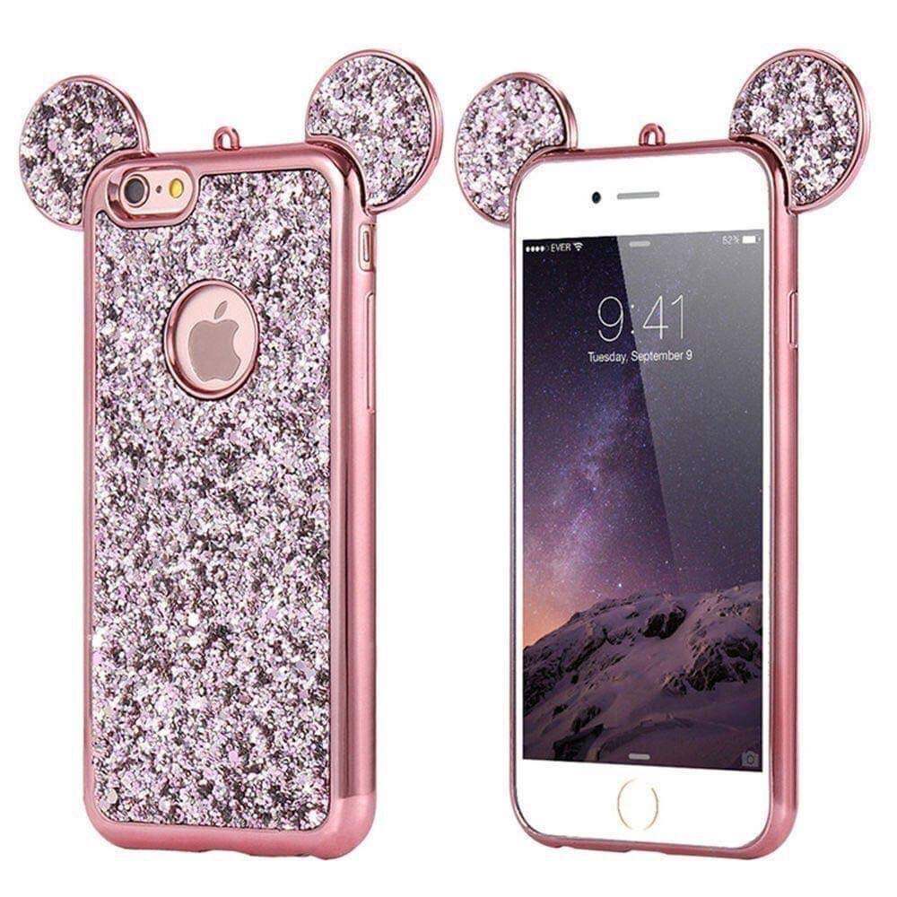 Pink Iphone Plus Glitter Cover Lovely Plated Glitter Phone Case