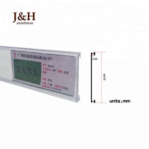27mm tùy chỉnh siêu thị kệ trong suốt cứng nhựa giá chủ dữ liệu dải hiển thị Acrylic dấu hiệu nhựa rõ ràng nhãn - Product Image 1