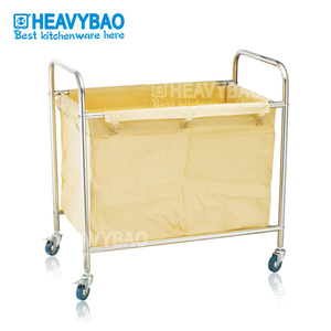 헤비바오 스테인리스 스틸 린넨 카트 트롤리 호텔 및 병원용 레스토랑 용품 - Product Image 1