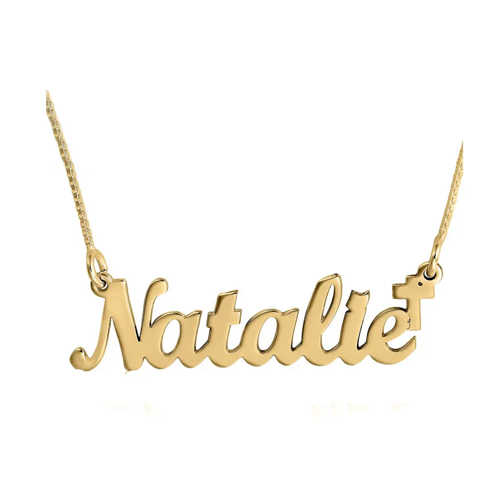 Custom gioielli 18k placcato oro dell'acciaio inossidabile di modo personalizzato nome collana delle donne collana di dichiarazione